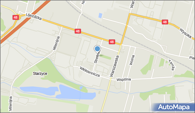 Tomaszów Mazowiecki, Strefowa, mapa Tomaszów Mazowiecki