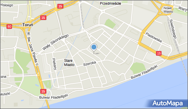 Toruń, Strumykowa, mapa Torunia