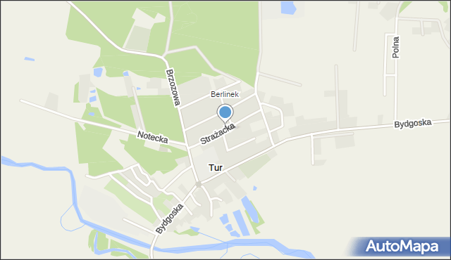 Tur gmina Szubin, Strażacka, mapa Tur gmina Szubin