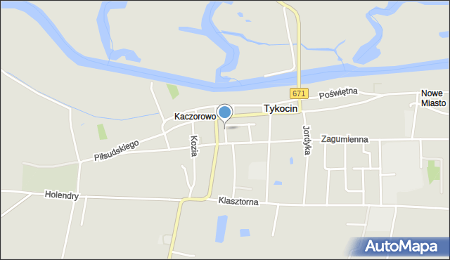 Tykocin, Stary Rynek, mapa Tykocin