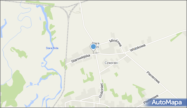 Umianowice, Starowiejska, mapa Umianowice