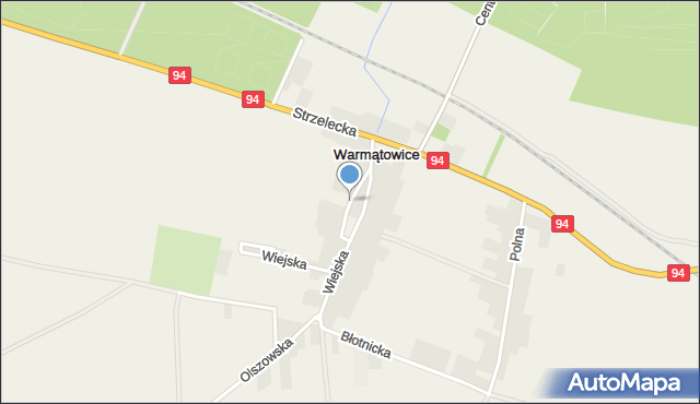 Warmątowice, Stawowa, mapa Warmątowice