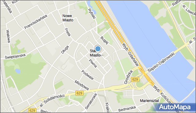 Warszawa, Strona Ignacego Wyssogoty Zakrzewskiego, mapa Warszawy