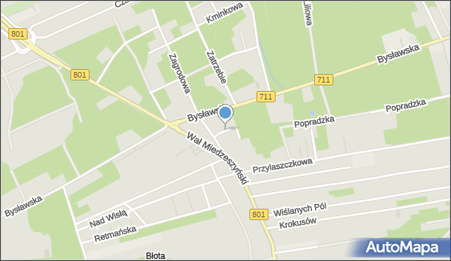 Warszawa, Starczewska, mapa Warszawy