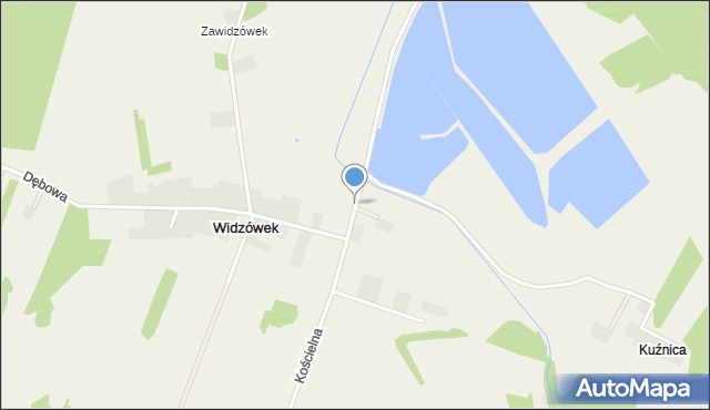 Widzówek, Stawowa, mapa Widzówek