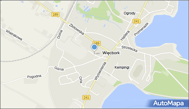 Więcbork, Stary Rynek, mapa Więcbork