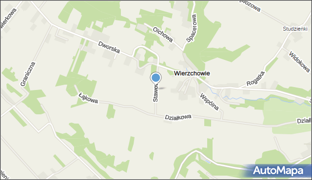 Wierzchowie, Stawowa, mapa Wierzchowie