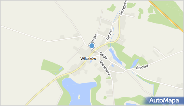 Wilczków gmina Malczyce, Strzegomska, mapa Wilczków gmina Malczyce