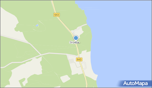 Wilkasy gmina Giżycko, Strzelce, mapa Wilkasy gmina Giżycko