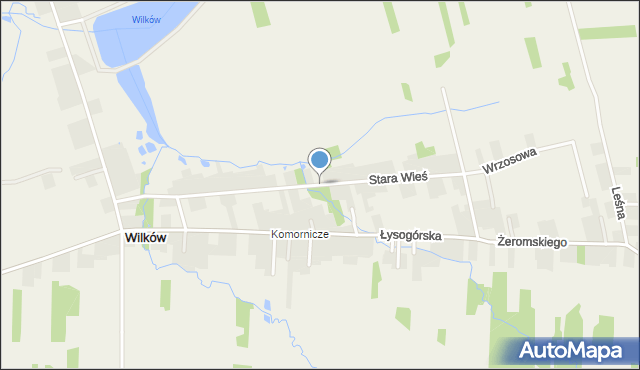 Wilków gmina Bodzentyn, Stara Wieś, mapa Wilków gmina Bodzentyn