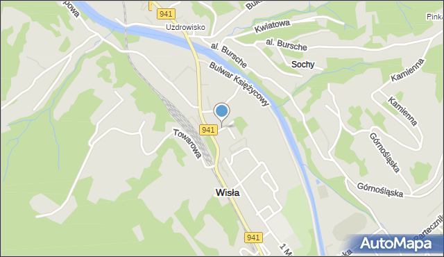 Wisła, Stalmacha Pawła, mapa Wisła