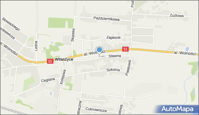 Witaszyce, Stawna, mapa Witaszyce