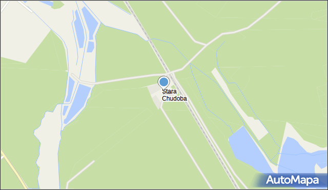 Wojciechów gmina Olesno, Stara Chudoba, mapa Wojciechów gmina Olesno