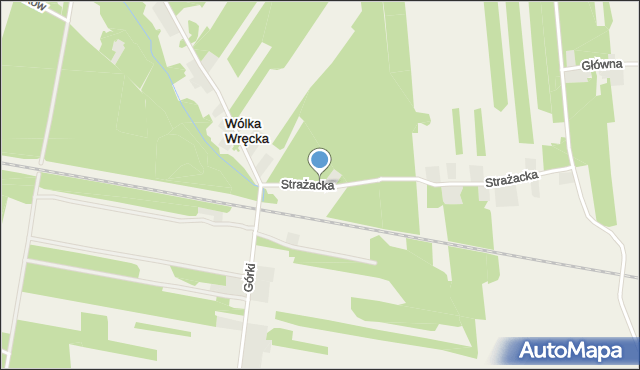 Wólka Wręcka, Strażacka, mapa Wólka Wręcka