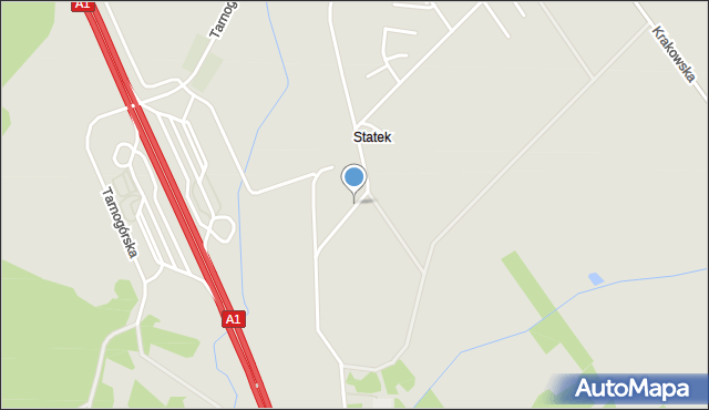 Woźniki powiat lubliniecki, Statek, mapa Woźniki powiat lubliniecki
