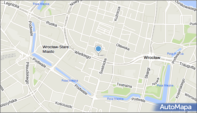 Wrocław, Stanisława Leszczyńskiego, mapa Wrocławia