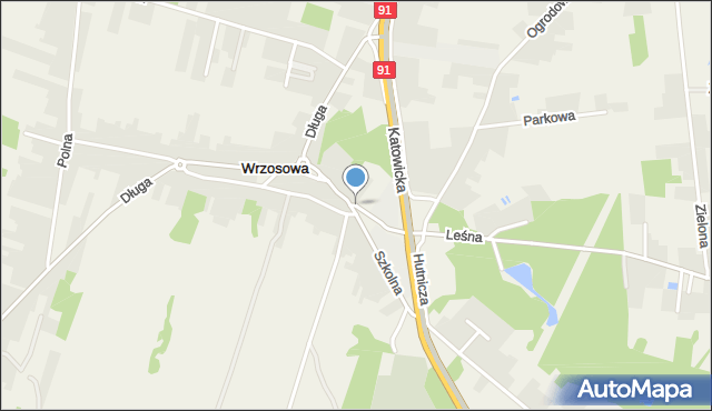 Wrzosowa, Strażacka, mapa Wrzosowa