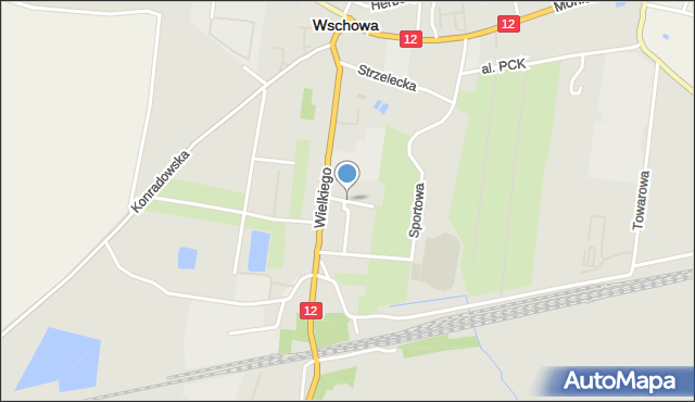 Wschowa, Stablewskiego, abp., mapa Wschowa