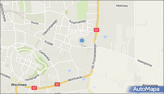 Wschowa, Staroleszczyńska, mapa Wschowa