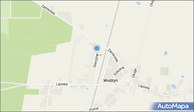 Wudzyn, Stacyjna, mapa Wudzyn