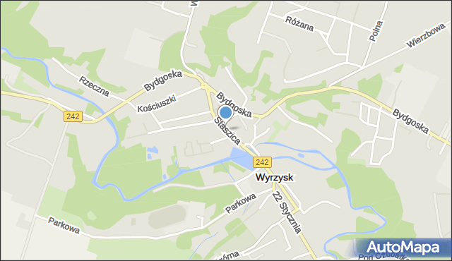 Wyrzysk, Staszica Stanisława, mapa Wyrzysk