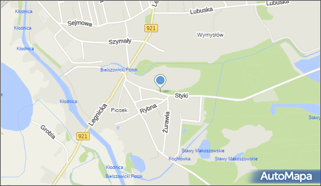 Zabrze, Styki Jana, mapa Zabrza