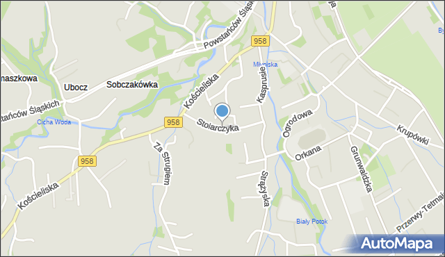 Zakopane, Stolarczyka Józefa, ks., mapa Zakopanego