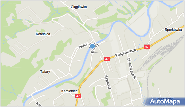 Zakopane, Stroma, mapa Zakopanego