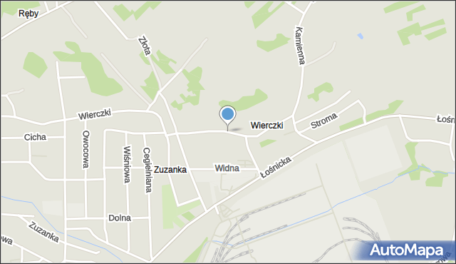 Zawiercie, Strumień-Wierczki, mapa Zawiercie