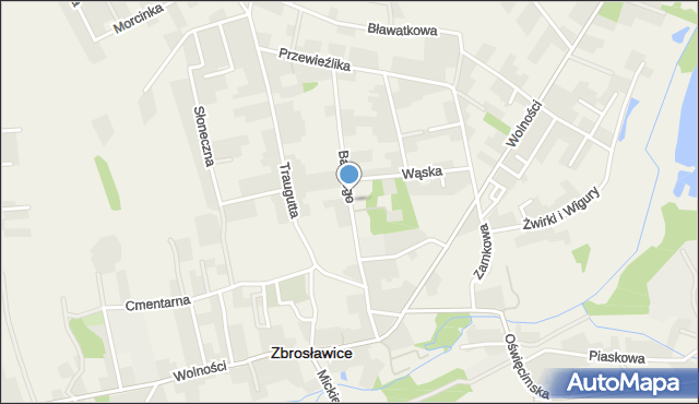 Zbrosławice, Stefana Batorego, mapa Zbrosławice