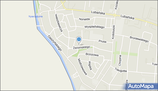 Zgorzelec, Struga Andrzeja, mapa Zgorzelec