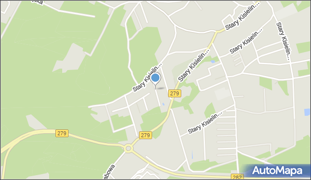 Zielona Góra, Stary Kisielin-Słoneczna, mapa Zielona Góra