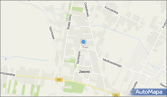 Zielonki-Wieś, Stacyjna, mapa Zielonki-Wieś