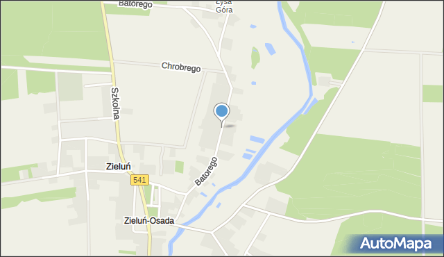 Zieluń, Stefana Batorego, mapa Zieluń