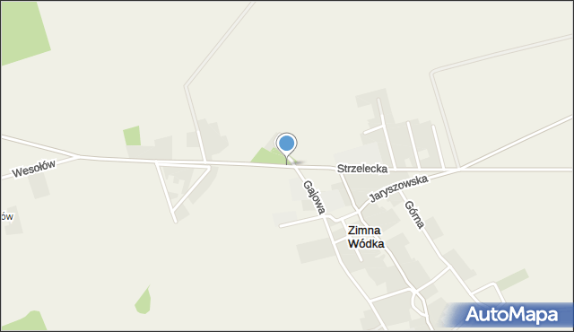 Zimna Wódka, Strzelecka, mapa Zimna Wódka