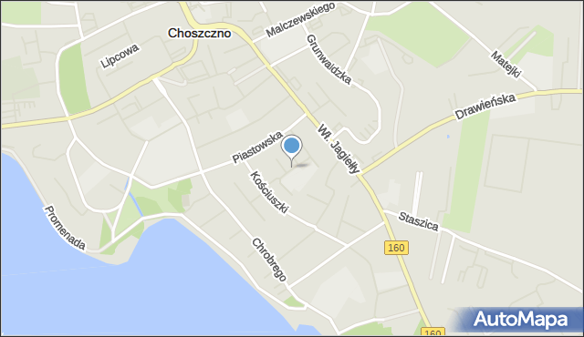 Choszczno, Sucharskiego Henryka, mjr., mapa Choszczno