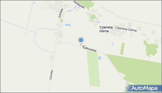 Czernina, Sułkowska, mapa Czernina