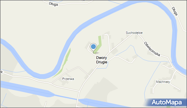 Dwory Drugie, Suchodębie, mapa Dwory Drugie