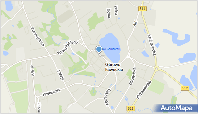 Górowo Iławeckie, Sucha, mapa Górowo Iławeckie