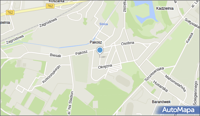 Kielce, Sucha, mapa Kielc