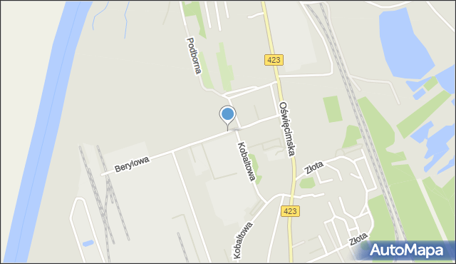 Opole, Sudecka, mapa Opola