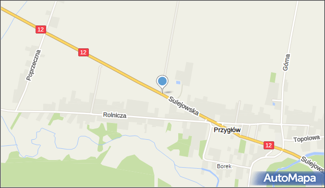 Przygłów, Sulejowska, mapa Przygłów