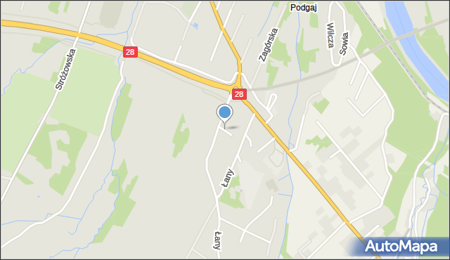 Sanok, Sudecka, mapa Sanok