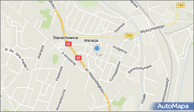 Starachowice, Sudecka, mapa Starachowic