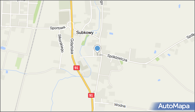 Subkowy, Subkowy, mapa Subkowy
