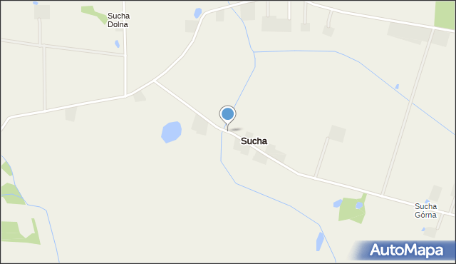 Sucha gmina Wartkowice, Sucha, mapa Sucha gmina Wartkowice