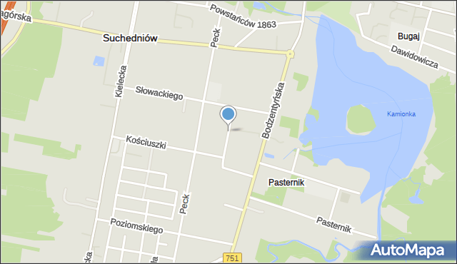 Suchedniów, Suchyni Stanisława, mapa Suchedniów