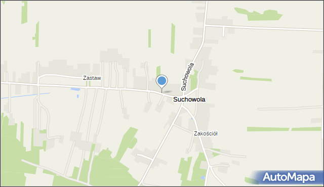 Suchowola gmina Adamów, Suchowola, mapa Suchowola gmina Adamów