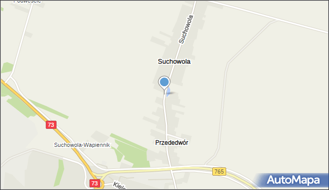 Suchowola gmina Chmielnik, Suchowola, mapa Suchowola gmina Chmielnik