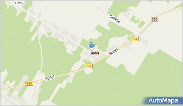 Sudół gmina Bodzechów, Sudół, mapa Sudół gmina Bodzechów